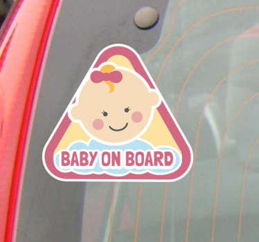 Aufkleber Auto Baby on Board Mädchen