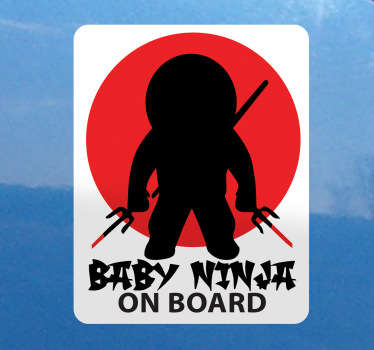 Aufkleber Baby Ninja an Board