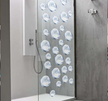 Aufkleber Glastür Wasserblase