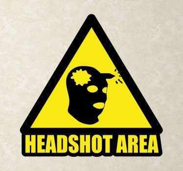 Aufkleber Headshot Area
