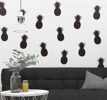 Aufkleber Wohnzimmer Ananas Silhouette