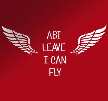 Autoaufkleber Abi leave I can fly