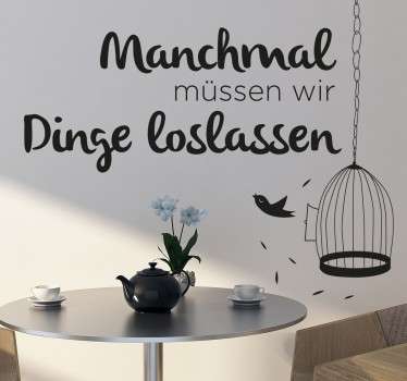 Dinge loslassen Wandtattoo