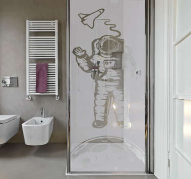 Dusche Aufkleber Astronaut