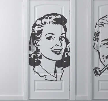 Frau der 40er Jahre Aufkleber