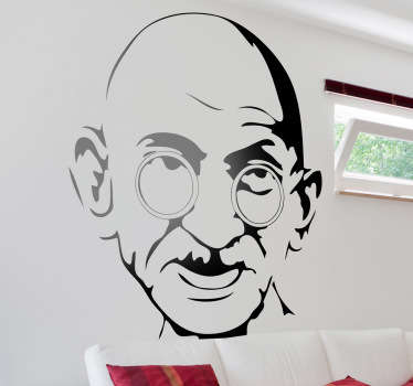 Gandhi Porträt Aufkleber
