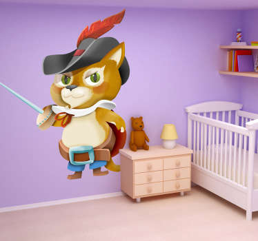 Gestiefelter Kater Aufkleber