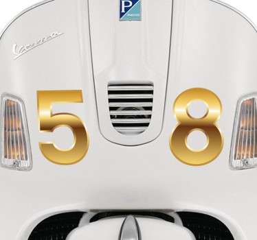 Golden Numbers Stickers