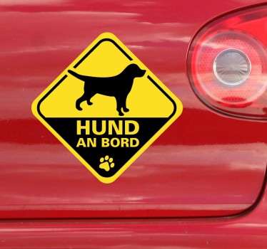 Autoaufkleber Hund an Bord