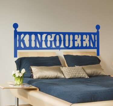 King & Queen Headboard Decal