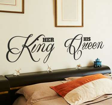 King & Queen Headboard Sticker