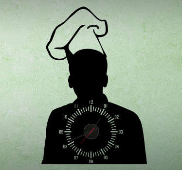 Küchenchef Uhr Aufkleber