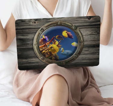 Laptopaufkleber U-Boot Fenster