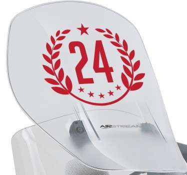 Lorbeerkranz Number Sticker