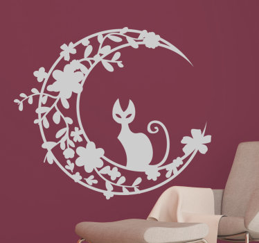 Mond Katze Aufkleber