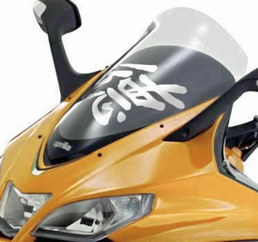 Motorrad Aufkleber chinesisches Zeichen