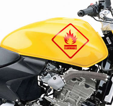 Motorrad Aufkleber entflammbar