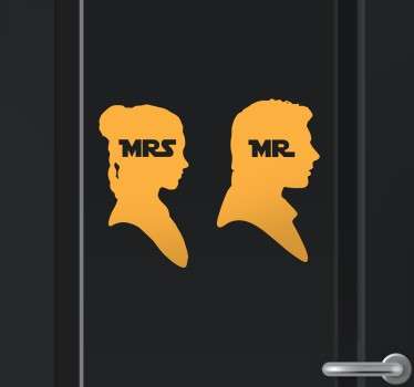 Mr & Mrs Star Wars Badezimmer Stickers