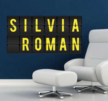 Name Anzeigetafel Flughafen Aufkleber