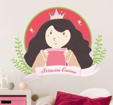 Personalisierbares Wandtattoo Prinzessin