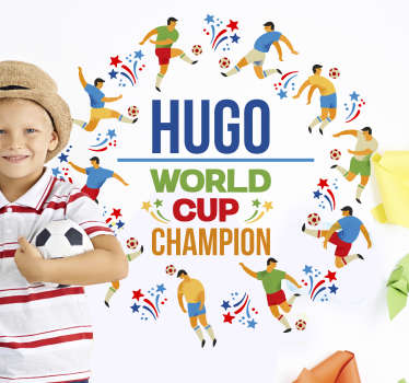 Personalisierter Aufkleber Weltmeister