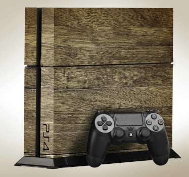 PS4 Aufkleber PS4 Holz Textur