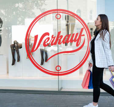 Schaufensteraufkleber Rabatt Kreis