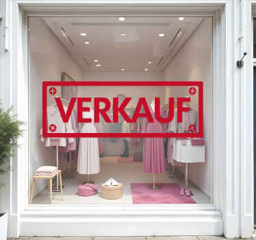 Schaufensteraufkleber Rabatt Schild