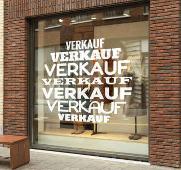 Schaufensteraufkleber Rabatt Schriftart