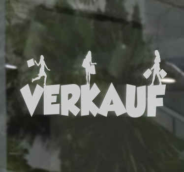 Schaufensteraufkleber Rabatt Shopping