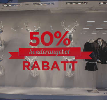 Schaufensteraufkleber Sonderan