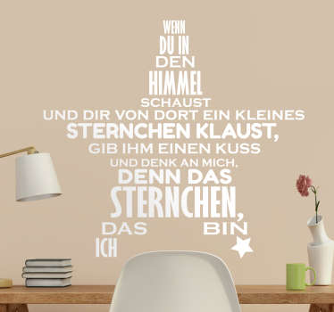 Stern mit Text Wandtattoo