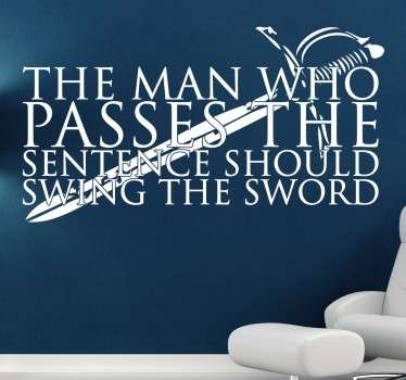 Swing The Sword Text Sticker