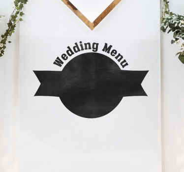 Tafelfolie Wedding Menu