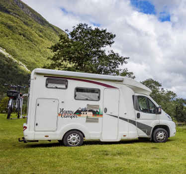 Text Aufkleber Camping Camper