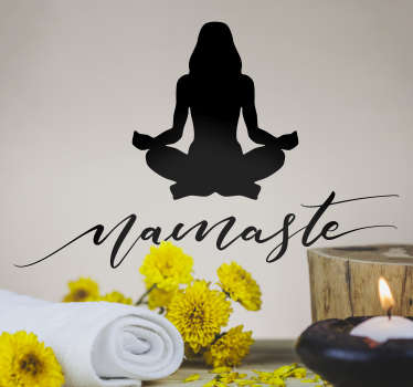 Text Aufkleber Namaste Yoga Entspannung