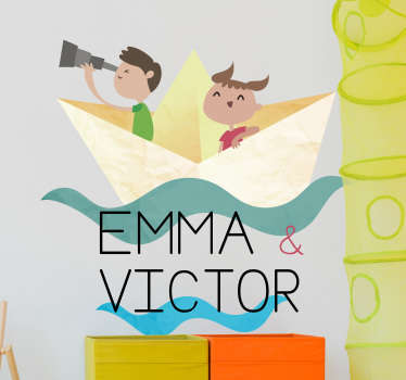 verschiedene Aufkleber Papier Boot Zeichnung