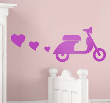 Vespa Herz Aufkleber
