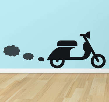 Vespa mit Wolken Aufkleber