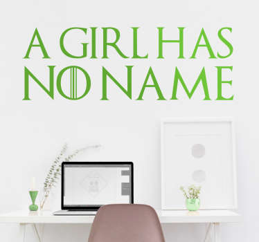 Wandtattoo Game of Thrones No Name