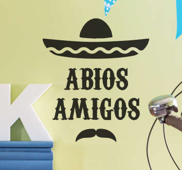 Wandtattoo Abios Amigos