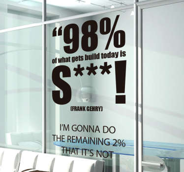 Wandtattoo Architektur Zitat Gehry