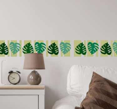 Wandtattoo Blätter auf Hintergrund