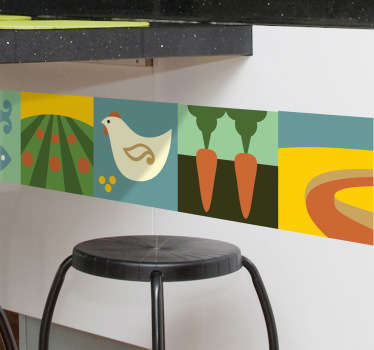 Wandtattoo Bordüre Küche