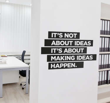 Wandtattoo Büro Make ideas happen