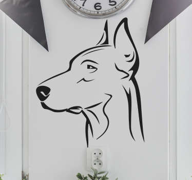Wandtattoo Doberman