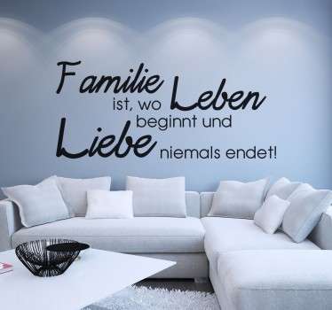 Wandtattoo Familie ist...