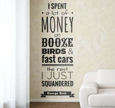 Wandtattoo George Best Spruch