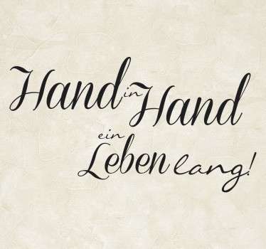 Wandtattoo Hand in Hand