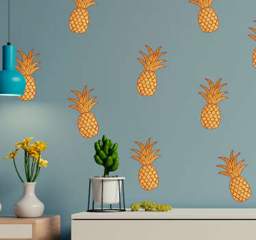 Wandtattoo Jugendzimmer Ananas Icons